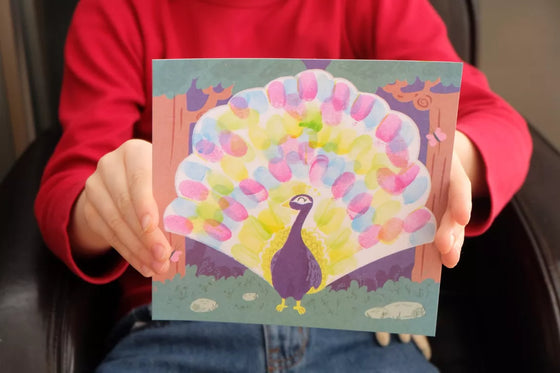 Kit tableaux faciles peinture au doigt animaux colorés pour enfants dès 3 ans