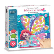  Kit tableaux faciles peinture au doigt monde féerique pour enfants dès 3 ans