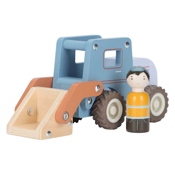 Pelleteuse en bois Little Dutch avec figurine – jouet de construction