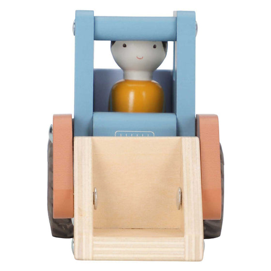 Pelleteuse en bois Little Dutch avec figurine – jouet de construction