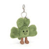 Porte cles trefle Jellycat Amuseables peluche verte accessoire sac cadeau original