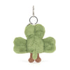 Porte cles trefle Jellycat Amuseables peluche verte accessoire sac cadeau original