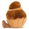 Peluche Jellycat Amuseable Brigitte la brioche marron assise