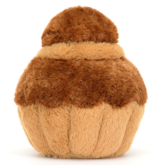 Peluche Jellycat Amuseable Brigitte la brioche marron assise