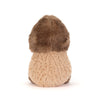 Peluche Amuseables Peanut Yeti Jellycat en forme de cacahuète avec costume de yéti marron, douce et moelleuse