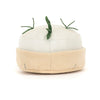 Peluche Jellycat Amuseables camembert souriant avec pattes et croûte beige