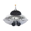 Peluche soucoupe volante Jellycat argentée et noire sur le thème de l’espace