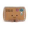 Peluche Jellycat Letter to Santa en forme de lettre avec timbres souriante