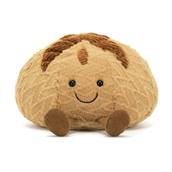 Peluche Jellycat Amuseables en forme de pain levain souriant avec pattes