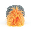 Peluche comète spatiale Jellycat orange et grise avec longue traîne douce pour enfant