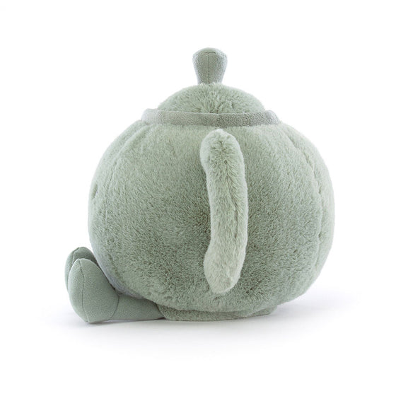 Peluche théière verte sourire Jellycat Amuseables pour enfant