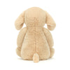 Peluche chien beige Jellycat Bashful – doudou tout doux pour bébé et enfant, peluche chien Orlando avec grandes oreilles tombantes