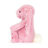 Peluche lapin rose Jellycat Blushkin Blossom Luxe avec oreilles fleuries – doudou bébé doux naissance