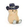 Peluche cacahuète Space Rodeo Jellycat avec chapeau galaxie et bottes argentées