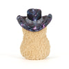 Peluche cacahuète Space Rodeo Jellycat avec chapeau galaxie et bottes argentées