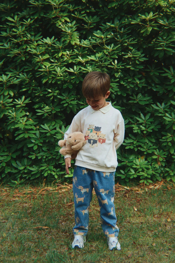 Peluche chien marcheur marron avec niche – Konges Sløjd