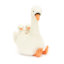  Peluche cygne à plumes avec ses bébés Jellycat.