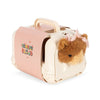 Peluche chat Take Care of Me Konges Sløjd avec caisse de transport rose et crème