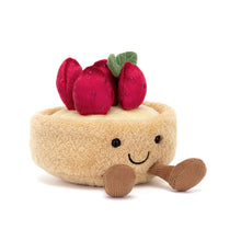  Peluche tarte aux fraises Jellycat – doudou original en forme de pâtisserie avec fraises en tissu, jouet gourmand rigolo pour enfant