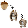 Peluche réversible Noiset l’écureuil Flipetz Les Déglingos transformable en gland tout doux pour enfant