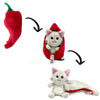 Peluche réversible Spicey le chat piment Flipetz Les Déglingos transformable en coussin rouge pour enfant
