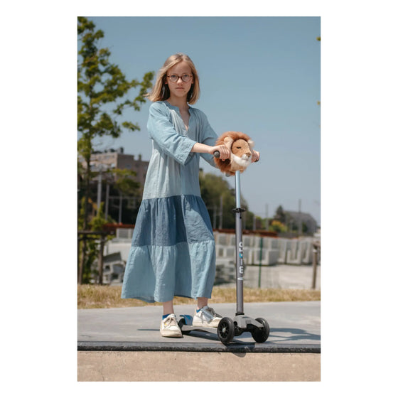 Peluche de guidon Lion Wild & Soft – Accessoire vélo trottinette enfant