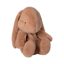  Peluche lapin medium crème pêche Maileg avec ruban noué au cou