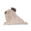 Peluche lion des mers Jellycat beige avec moustaches et petite crinière grise