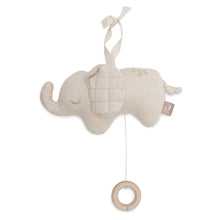  Peluche musicale éléphant beige Jollein avec anneau en bois – jouet d’éveil et déco chambre bébé