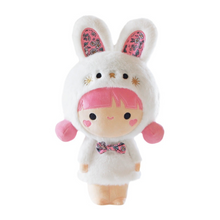  Peluche Pascale Fluffy Momiji avec capuche lapin et nœud liberty