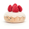 Peluche patisserie tarte aux fraises Jellycat.