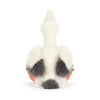 Peluche pélican Jellycat blanc avec grand bec orange et pattes palmées