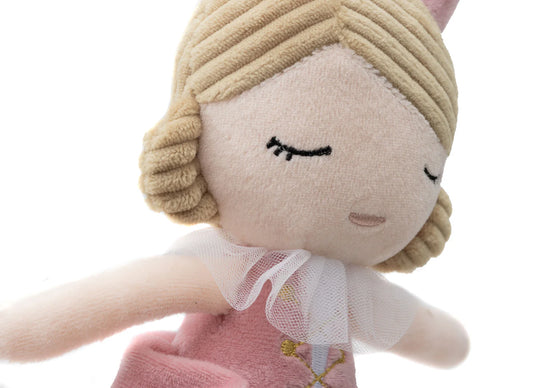 Poupée peluche Lady Lynn Jollein – poupée douce en velours rose pour enfant