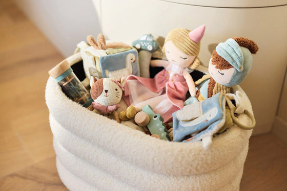 Poupée peluche Lady Lynn Jollein – poupée douce en velours rose pour enfant