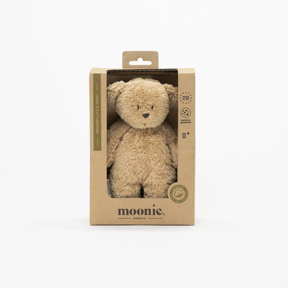Peluche sensorielle Petit Ours Cappuccino Moonie.