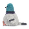 Peluche pigeon Jellycat douce gris et bleu avec pattes roses – doudou bébé original