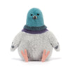 Peluche pigeon Jellycat douce gris et bleu avec pattes roses – doudou bébé original