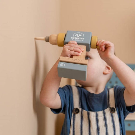 Perceuse en bois Little Dutch. Jeu d'imitation en bois pour enfant.