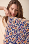 Foulard enfant et adulte 50 x 50 cm ou 100 x 100 cm Cœur Bleu Royal Apaches Collections