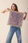 Foulard enfant et adulte 50 x 50 cm ou 100 x 100 cm Cœur Bleu Royal Apaches Collections