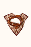 Petit foulard Dupitta Zèbre Brown Apaches Collections, 50 × 50 cm
