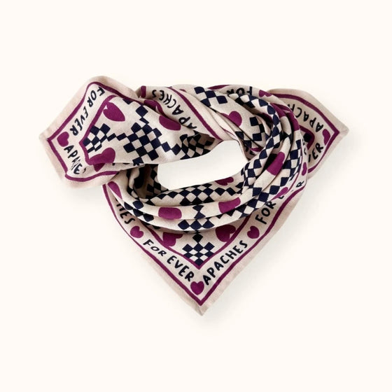 Foulard enfant et adulte Amor Macadamia Apaches Collections - accessoire mode famille