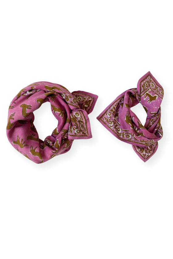 Grand foulard Latika Bengale Fuchsia Apaches Collections.