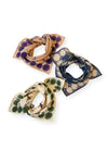 Petit foulard Manika et grand foulard Latika Cerisier Blush Apaches Collections.