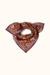 Petit foulard Manika Cœur Truffe Apaches Collections, 50 × 50 cm