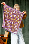 Petit foulard Manika et grand foulard Latika Coeur Violet Apaches Collections.