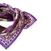 Petit foulard Manika et grand foulard Latika Coeur Violet Apaches Collections.