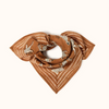 Grand ou petit foulard coton imprimé animaux terracotta Pongo Sierra Apaches Collections
