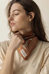 Grand ou petit foulard coton imprimé animaux terracotta Pongo Sierra Apaches Collections