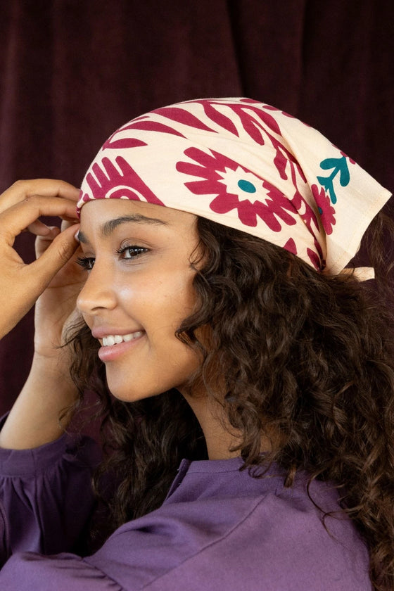 Foulard Apaches Collections Rita Macadamia - accessoire tendance en coton pour enfants et adultes
